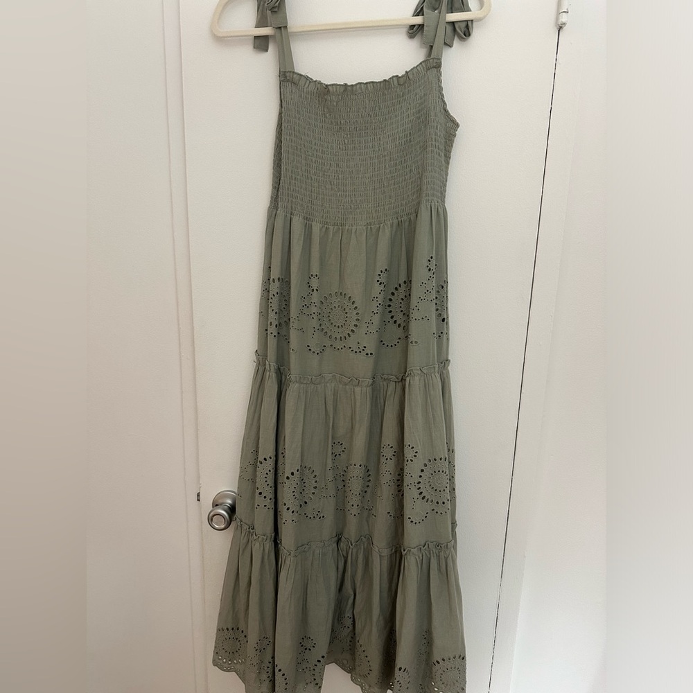 Olive green maxi dress